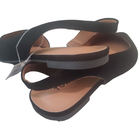 Torrid womens flat shoes 8W black solid color Slingback pointy toe new - Picture 2 of 12